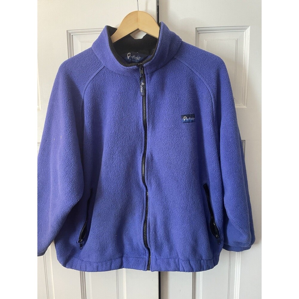 Vintage 90s Penfield Fleece Jacket XL Purple Full Zip Made in USA Style 30377